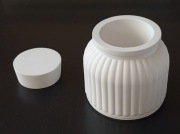 słoik pojemnik do wyrobu świec gipsowy biały na małą swiecę