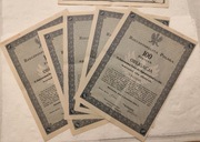 Obligacje 5% pozyczki z 1924 roku 100 zł (4 szt.)