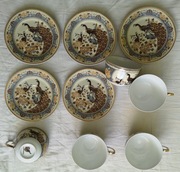 Serwis komplet kawowy herbaciany dla 5 osób FUSAICHI Japan 24K GOLD