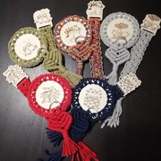 Zestaw  wykonany ze sznurka makrama 