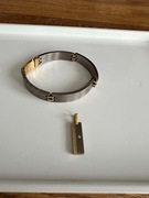 BRANSOLETA z tytanu i złota z diamentami wisior bransoletka Hadrys Design