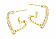 Kolczyki serduszka z cyrkoniami
