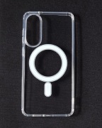 Etui/case klasyczne przezroczyste z MagSafe na Samsunga Galaxy s25 Edge
