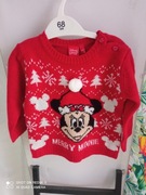 Sweter dziecięcy świąteczny myszka minnie