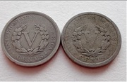 Zestaw 5 centów Liberty Nickel.