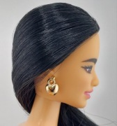 Kolczyki biżuteria dla lalki Barbie złote serca