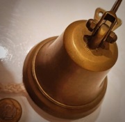 solidny dzwon okretowy dzwonek jachtowy mosiężny MINI konkretny #AA88 BRASS