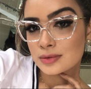 Okulary złote zerówki przezroczyst oprawki jak D&G