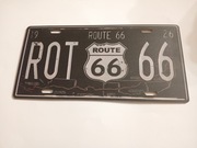 Tablica rejestracyjna do powieszenia drewno  Route 66 29,5x14,5cm