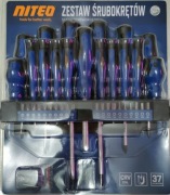 Zestaw śrubokrętów 37 elementów Niteo nowe