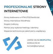 Profesjonalne strony internetowe – szybko, solidnie + projekt graficzny