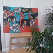 Abstrakcja obrazy ręcznie malowane na płótnie 