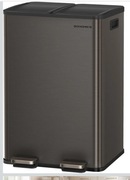 SONGMICS Kosz kuchenny na śmieci , 2 x 30 litrów, 2 komory