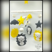 Karuzelka nad łóżeczko, mobil, handmade, jeżyki 
