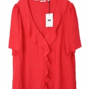 WE Fashion czerwona bluzka rozm 50