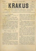 KRAKUS, nr 26, rok 1891 r.