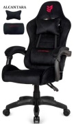 Fotel obrotowy gamingowy ENZO XL BLACK ALCANTARA