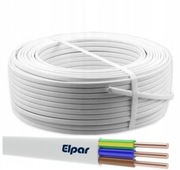 PRZEWÓD KABEL INSTALACYJNY PŁASKI ELEKTRYCZNY YDYp 3x1,5 mm2 450/750V -200m