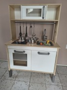 Kuchenka kuchnia  DREWNIANA dla dziecka IKEA DUKTIG garnki przybory warzywa