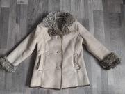 Kurtka, płaszcz, futerko, kożuch dziewczęcy 128