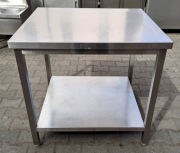 STÓŁ Z PÓŁKĄ - CENTRALNY - DORA METAL - 90/80/85 CM - M.1557.N