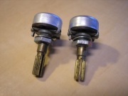 Zestaw potencjometrów obrotowych 100 kohm B [Telpod / Unitra] 