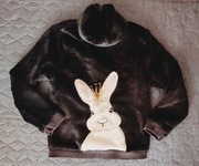 Ciepła, milutka, pluszowa bluza z golfem r.122