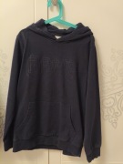 Ciemno granatowa bluza z kapturem chłopięca 