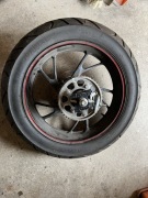 tylna felga z oponą junak adv 125 / barton GT