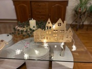 Figurka domek na świeczki  i lampki- ozdoby do domu 