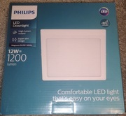 PHILIPS Plafon LED Biały 12W 2700K Lampa Sufitowa Natynkowa Kwadrat 21 cm