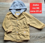Kurtka przejściowa z dresowym kapturem Zara 86 podszewka kurteczka 