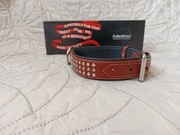 Obroża dla psa XL skórzana CollarDirect – Brązowa Ćwieki, Miękkie podszycie