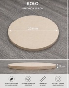 Baza drewniana KOŁO 20,8 cm sklejka 10 mm DIY, dekoracje, rękodzieło | CNC