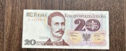 Banknot 20zł 1982 seria A Traugutt
