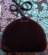 Retro torebka aksamitna-lata 80-te. 17cm/22cm.