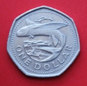 1  Dolar 1994  r -     Barbados  Latająca ryba   stan !!!