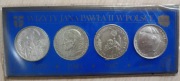 Komplet 4 posrebrzanych medali Pielgrzymki Jana Pawła II do Polski1979-1991