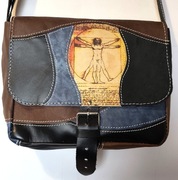 ANTON Torba skórzana. Leonardo da Vinci, Człowiek Witruwiański