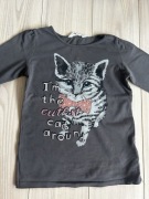 Bluzka z kotkiem 122/128 H&M