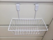 Metalowy kosz półka na kosmetyki I inne rzeczy do powieszenia biały j nowy