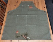 Fartuch na paski zielony