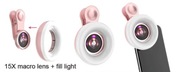 Obiektyw makro do telefonu z lampą LED X15 - Wysyłka z Polski