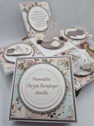 Exploding box Pamiątka Chrzest Święty dziewczynki prezent kwiaty