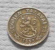 Finlandia Republika Suomi 10 marek markkaa 1953 H KM# 38 Drzewo Sosna