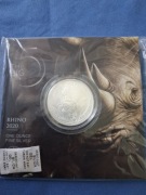 Big Five 2020 Rhino Nosorożec Srebro 1oz Moneta