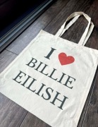 Torba bawełniana torebka tote bag cotton bawełna beżowa Billie Eilish 