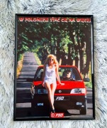 Plakat w Ramce FSO Polonez PRL Vintage