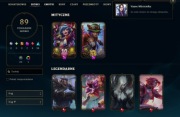 EUNE konto LOL 555lvl 89 skórki wszystkie postacie league of legends