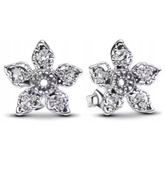 srebrne kolczyki kwiaty demogorgon Stranger things różowe Srebro S925